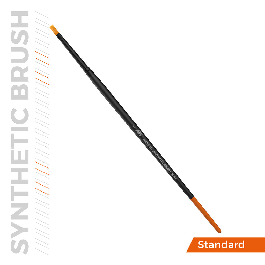 AK Interactive SYNTHETIC BRUSH - FLAT 1