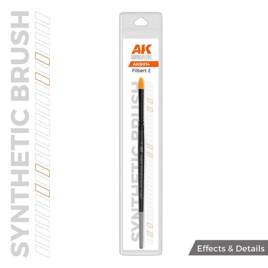 AK Interactive SYNTHETIC BRUSH - FILBERT 2