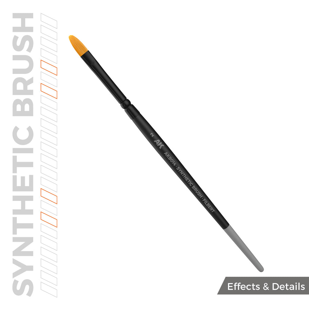 AK Interactive SYNTHETIC BRUSH - FILBERT 2