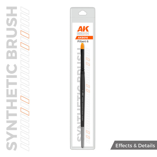 AK Interactive SYNTHETIC BRUSH - FILBERT 6