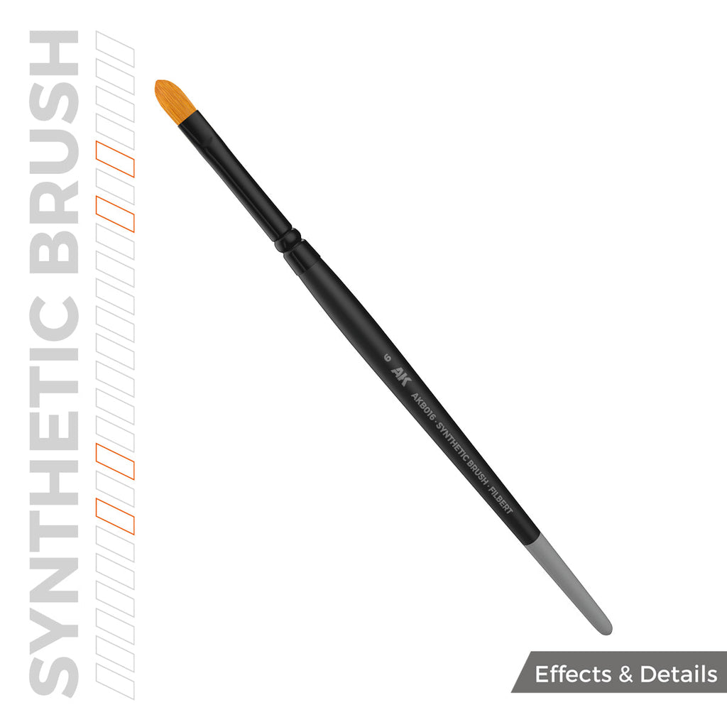 AK Interactive SYNTHETIC BRUSH - FILBERT 6