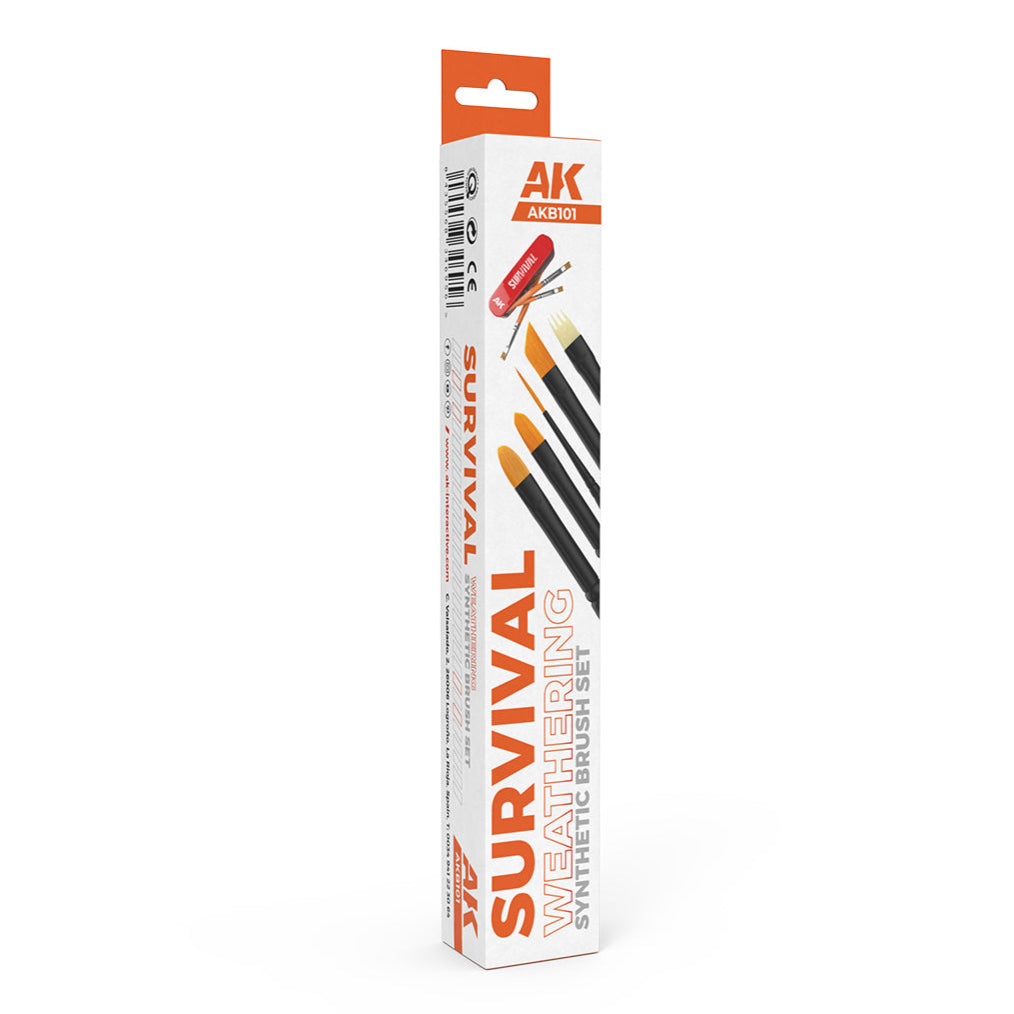 AK Interactive Survival Weathering Brushes Set (5 brushes)