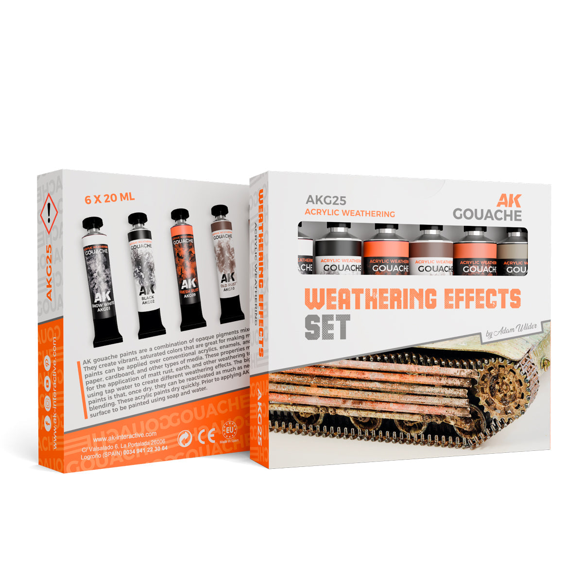 AK Interactive Gouaches Weathering Effects Set (AKG25)