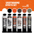 AK Interactive Gouaches Weathering Effects Set (AKG25)