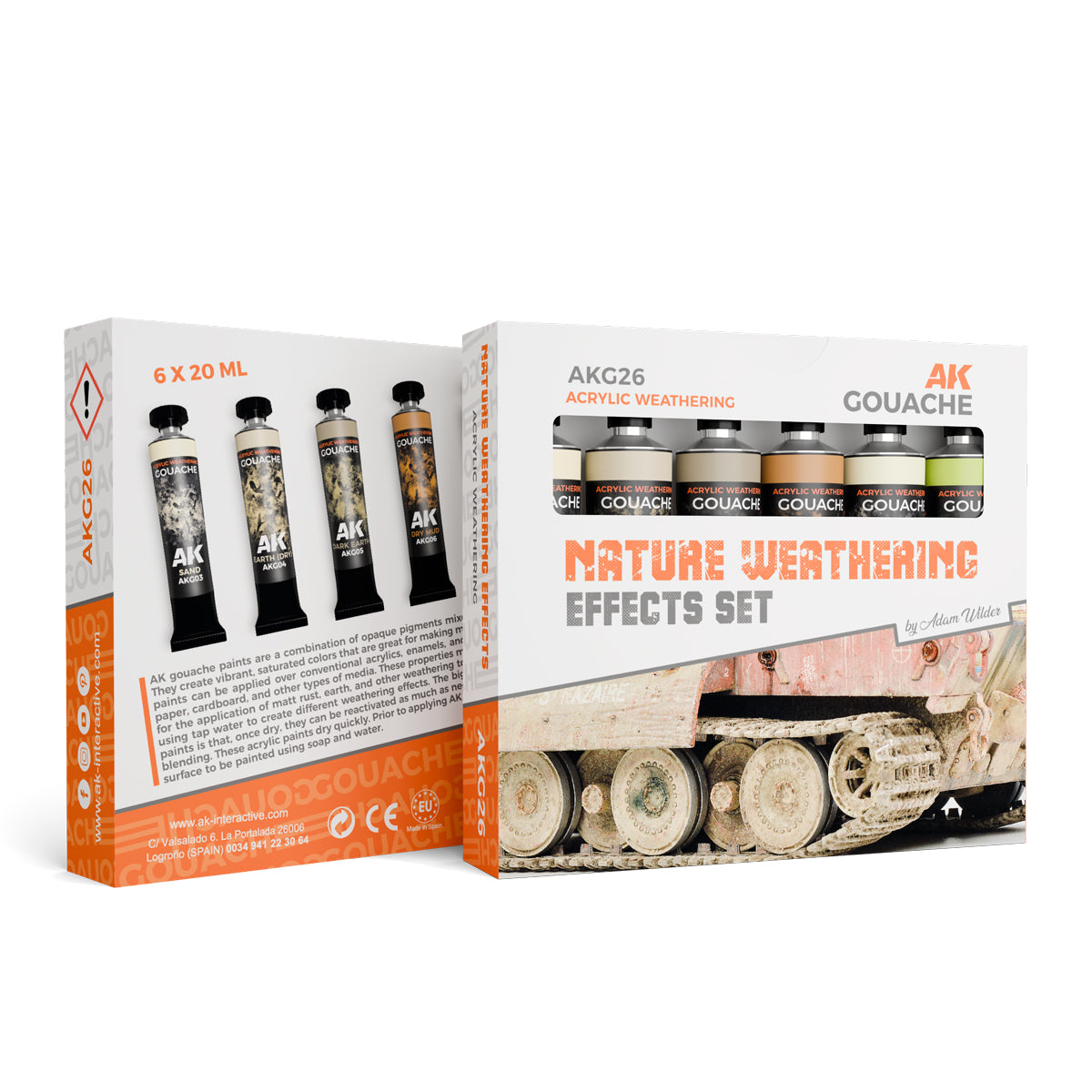 AK Interactive Gouaches Nature Weathering Effects Set (AKG26)