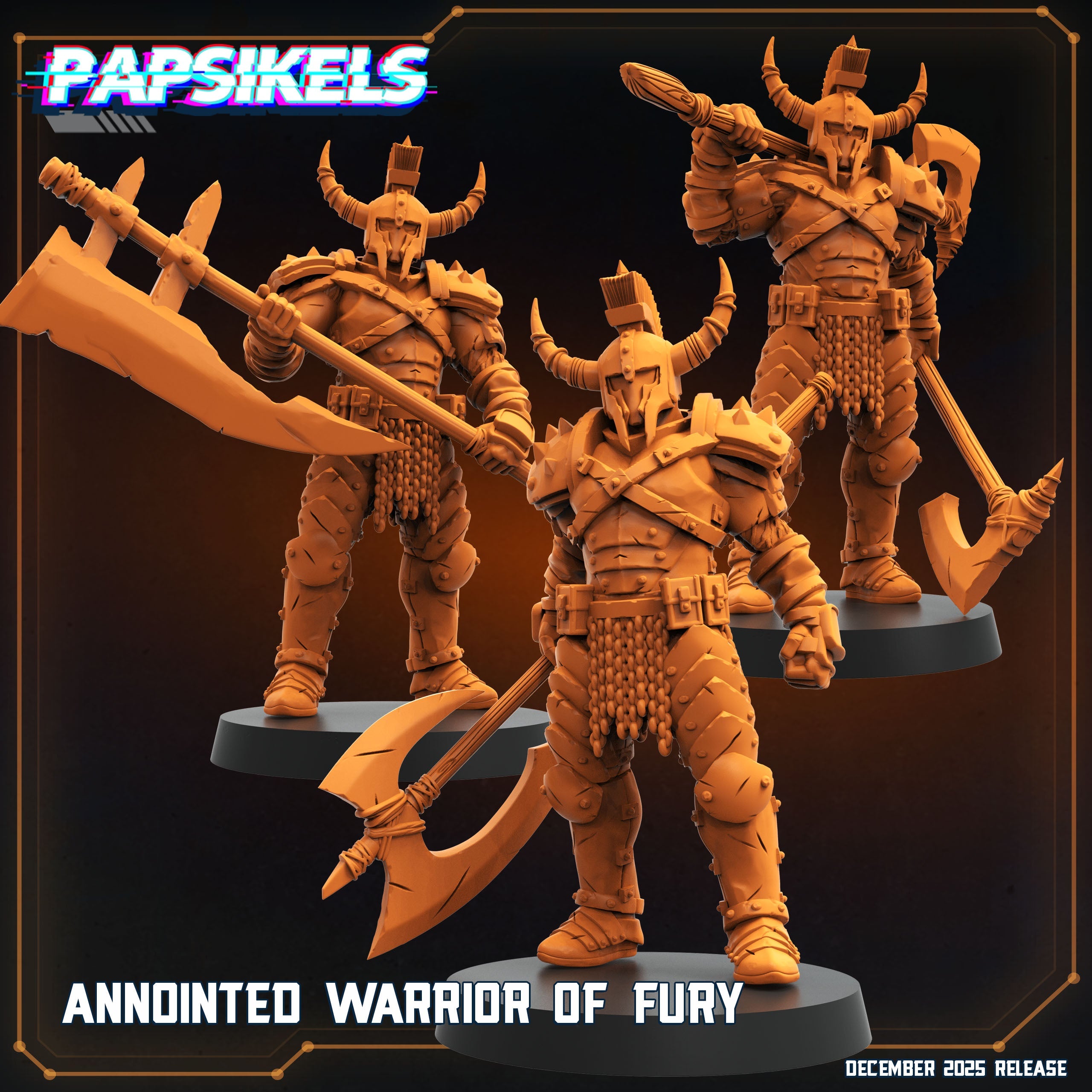 Trench Crusade Anointed Warriors of Fury Proxy Miniatures Papsikels Resin Figures