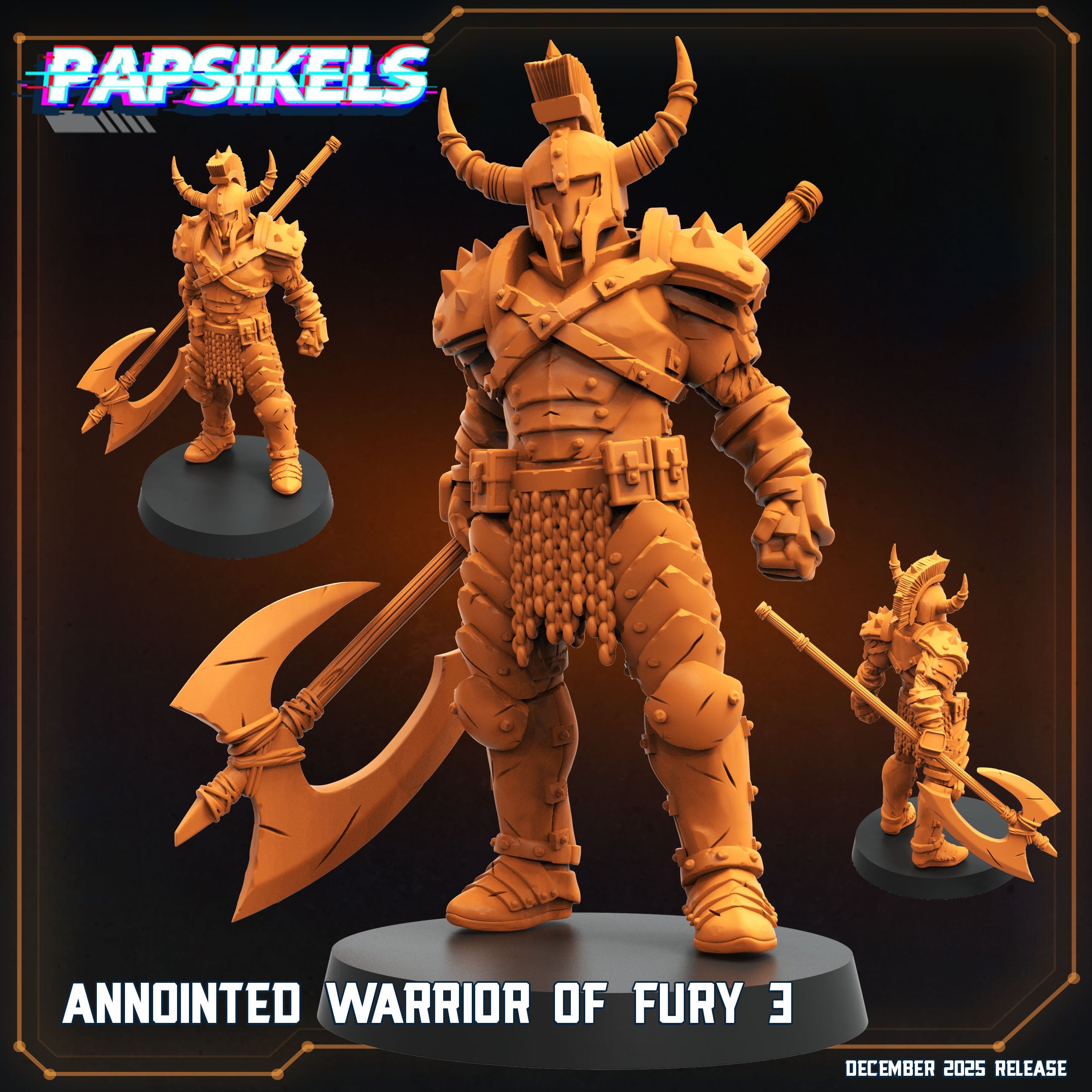 Trench Crusade Anointed Warriors of Fury Proxy Miniatures Papsikels Resin Figures