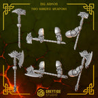 Axe & Hammer Big Melee Weapons Anvil Wardens Conversion Bits For 28mm 32mm Sci-fi Space Knights