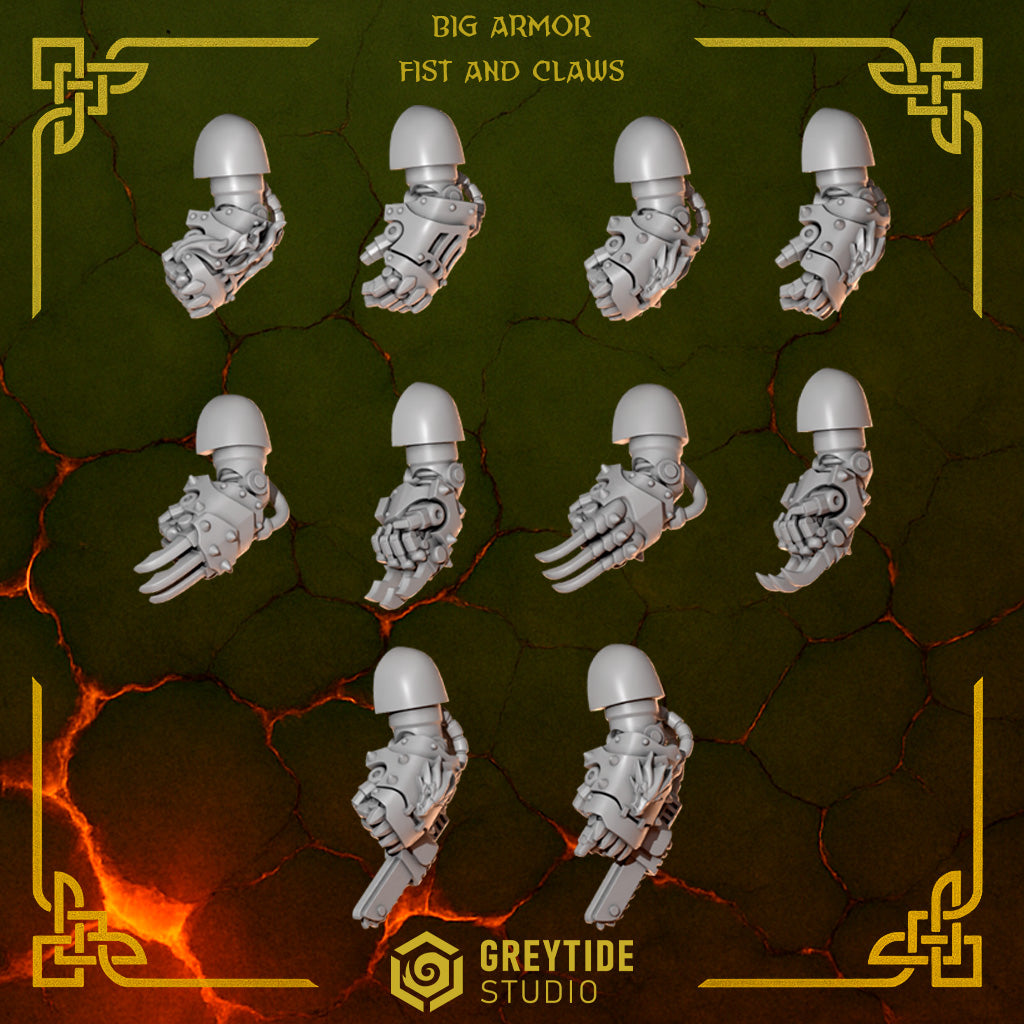Big Fists Anvil Wardens Conversion Bits For 28mm 32mm Sci-fi Space Knights