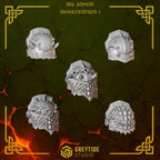 Big Pauldrons Pack 1 Anvil Wardens Conversion Bits For 28mm 32mm Sci-fi Space Knights