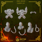 Gravity Flame Kit Anvil Wardens Conversion Bits For 28mm 32mm Sci-fi Space Knights