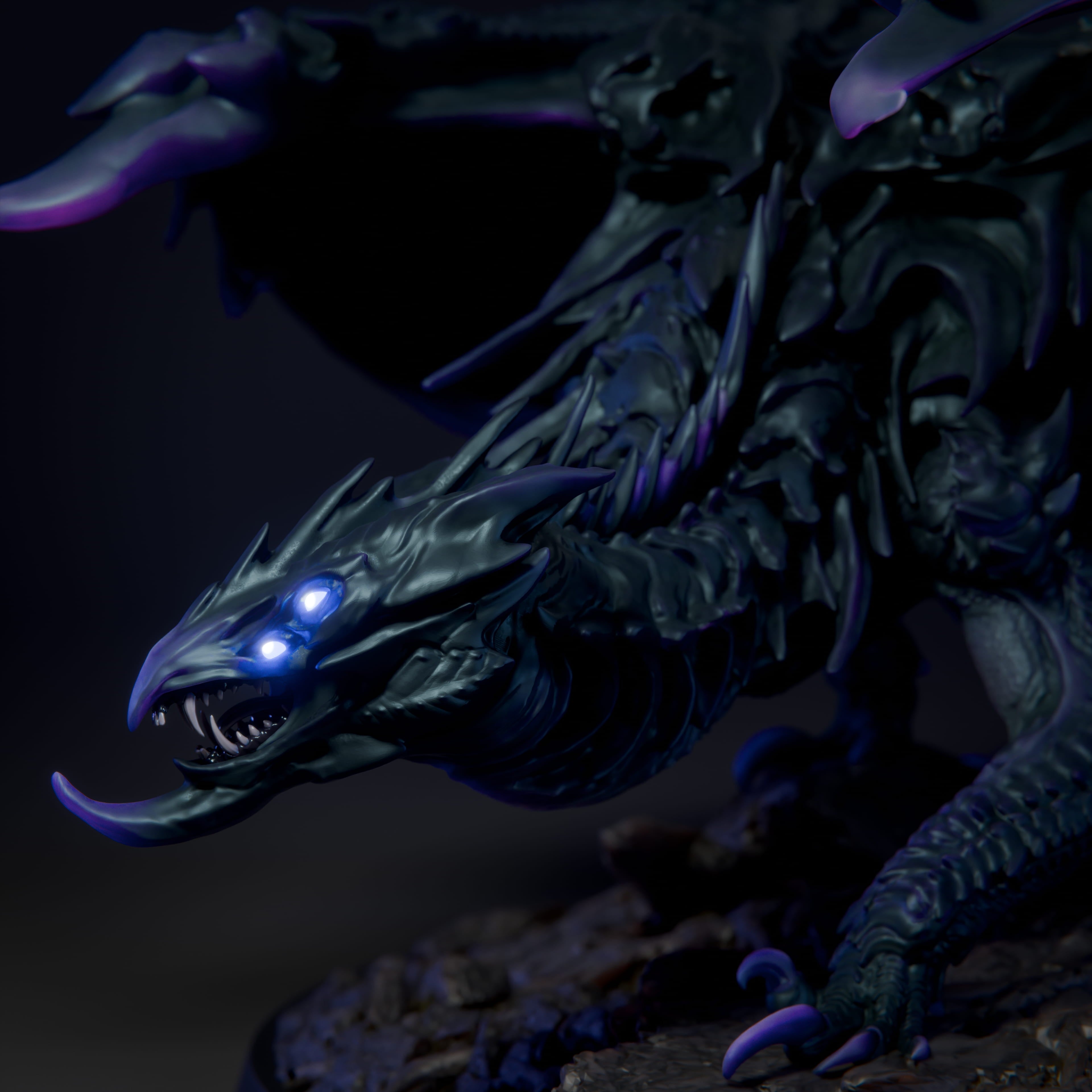 🌑 Shadow Dragon (Adult) | 12K Resin 75mm Umbral Terror for D&D & RPGs 🐲