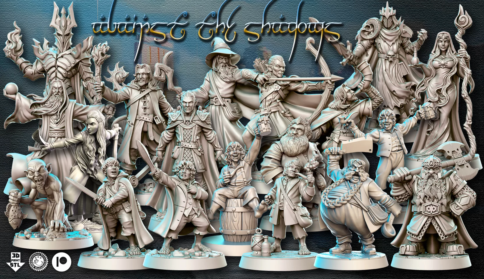 Against the Shadows Miniatures (Full Set) | Fantasy Miniature | RN Estudio