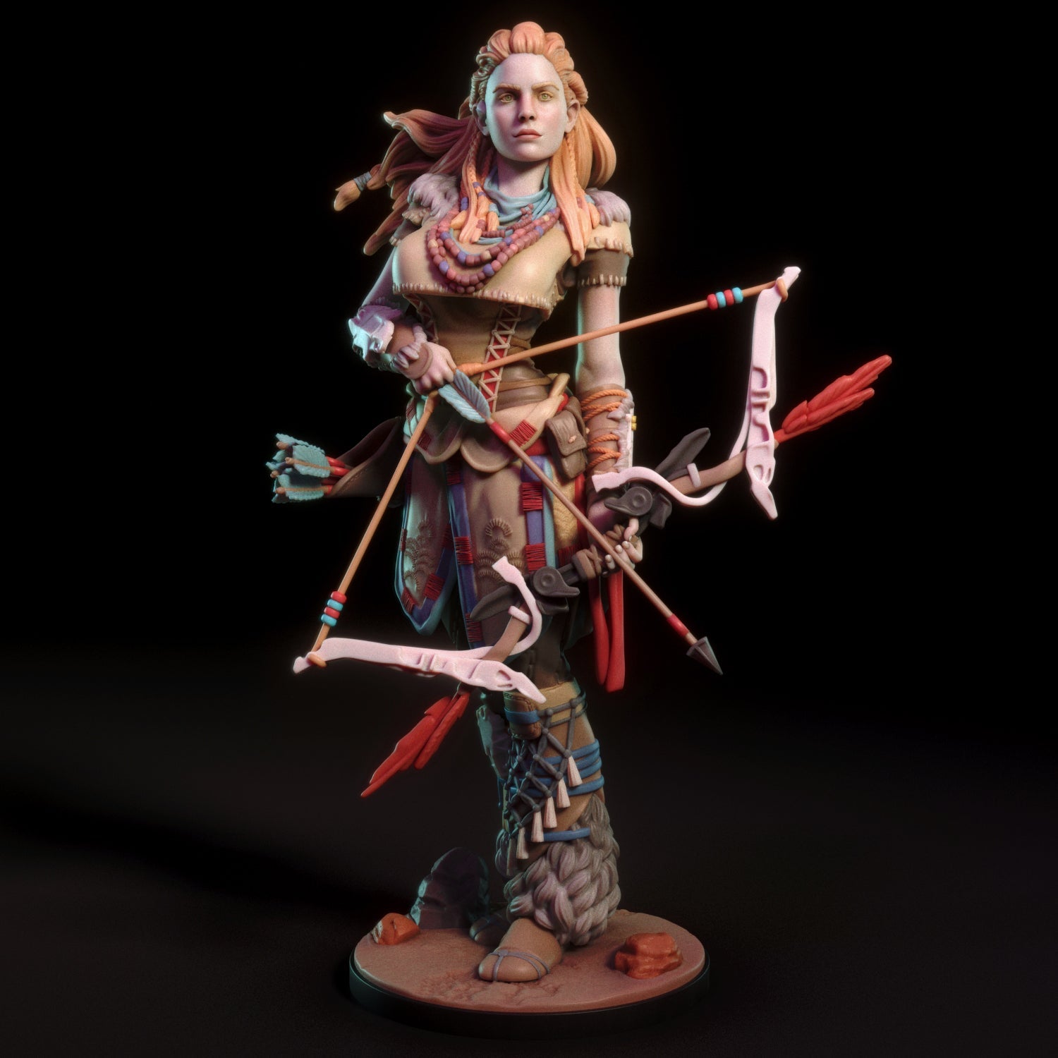 Aloy | Pin-Up Statue Fan Art Miniature Unpainted | Torrida Minis