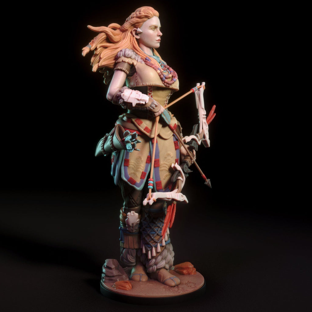 Aloy | Pin-Up Statue Fan Art Miniature Unpainted | Torrida Minis
