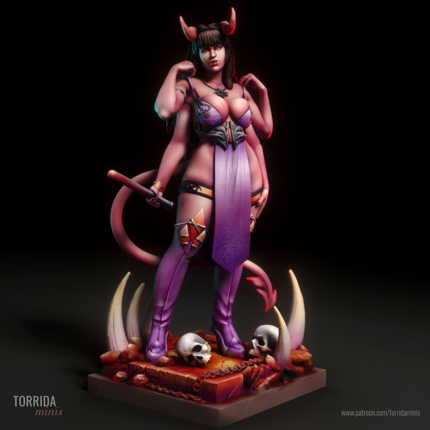 Amaris | Pin-Up Statue Fan Art Miniature Unpainted | Torrida Minis