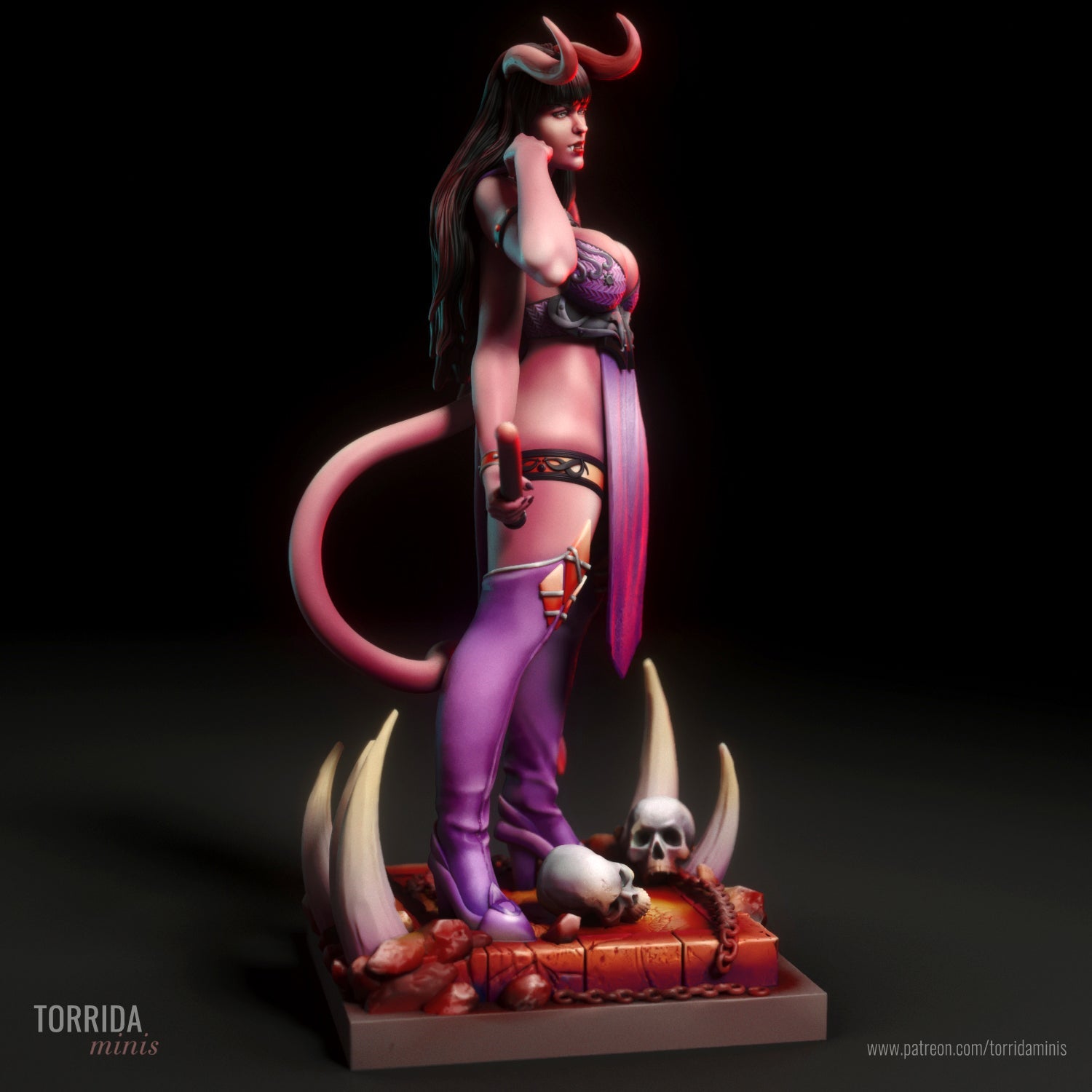 Amaris | Pin-Up Statue Fan Art Miniature Unpainted | Torrida Minis