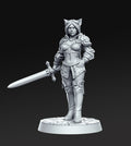 Cat Girl Fighter Ambar | Monster Hunters | Fantasy Miniature | RN Estudio