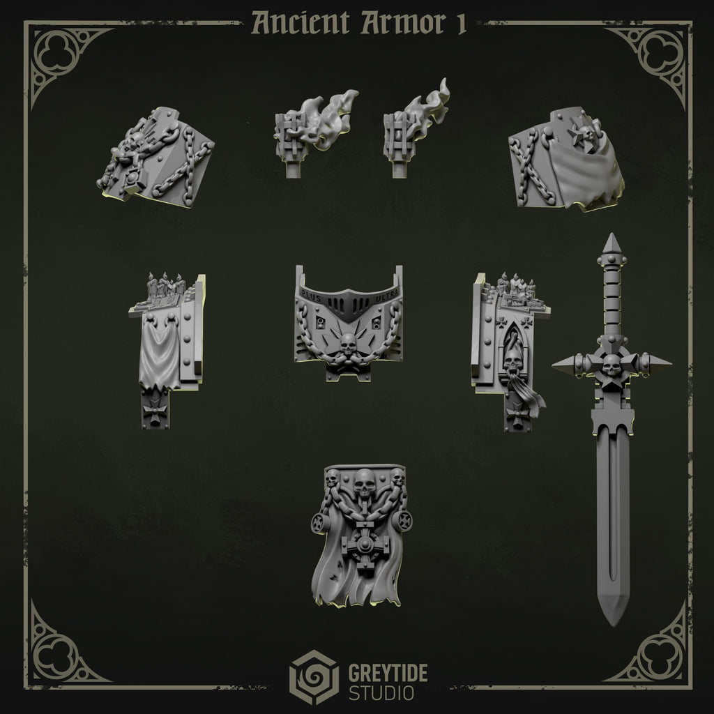 Ancient Armour Upgrade Kit | Eternal Pilgrims | Conversion Bits For 28mm 32mm Sci-fi Marines