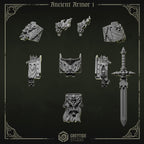Ancient Armour Upgrade Kit | Eternal Pilgrims | Conversion Bits For 28mm 32mm Sci-fi Marines