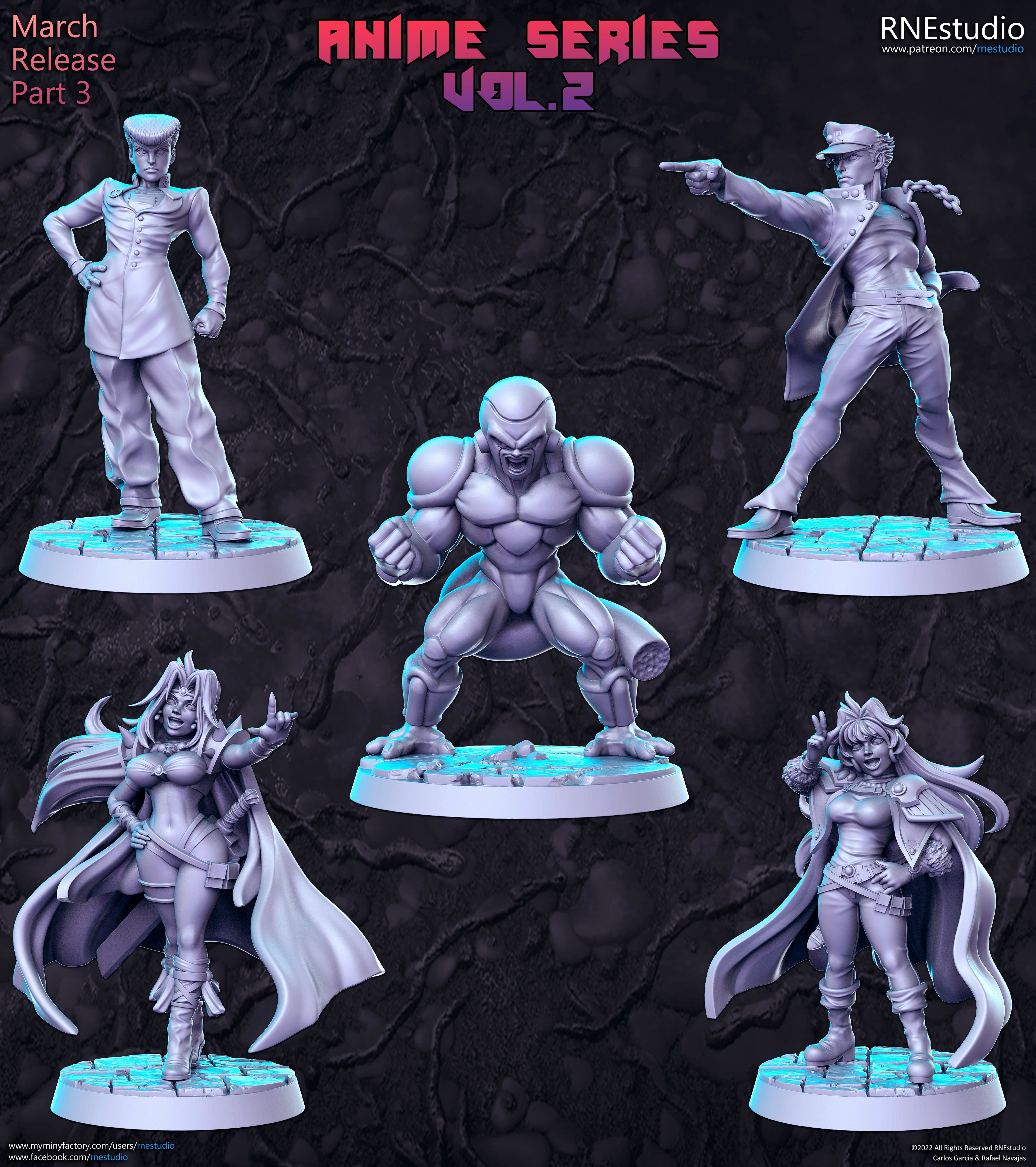 Anime Series Vol 2 Miniatures | Fantasy Miniature | RN Estudio