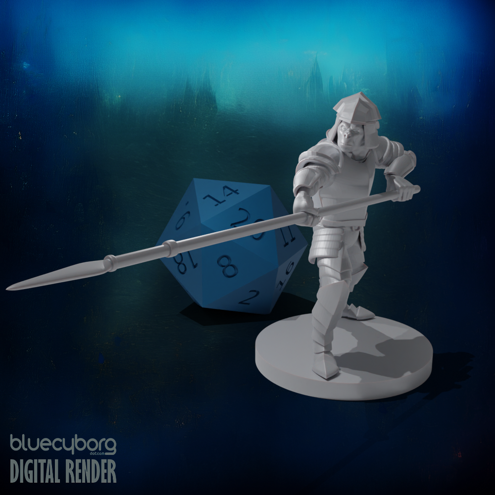 Apefolk Lance Fighter 28mm Scale Miniature