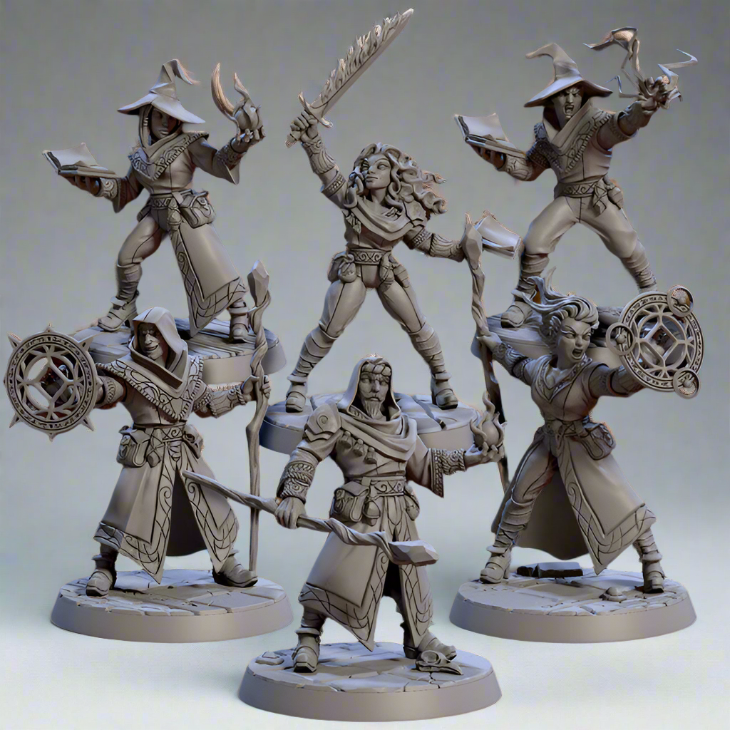 Apprentice Arcanist Miniatures | Arcanist Guild | Fantasy D&D Miniature | Artisan Guild