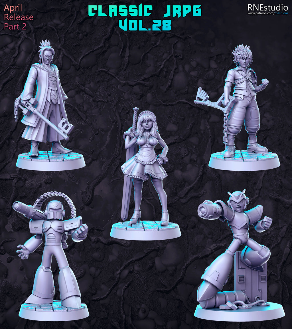 Classic JRPG Vol 28 Miniatures | Fantasy Miniature | RN Estudio