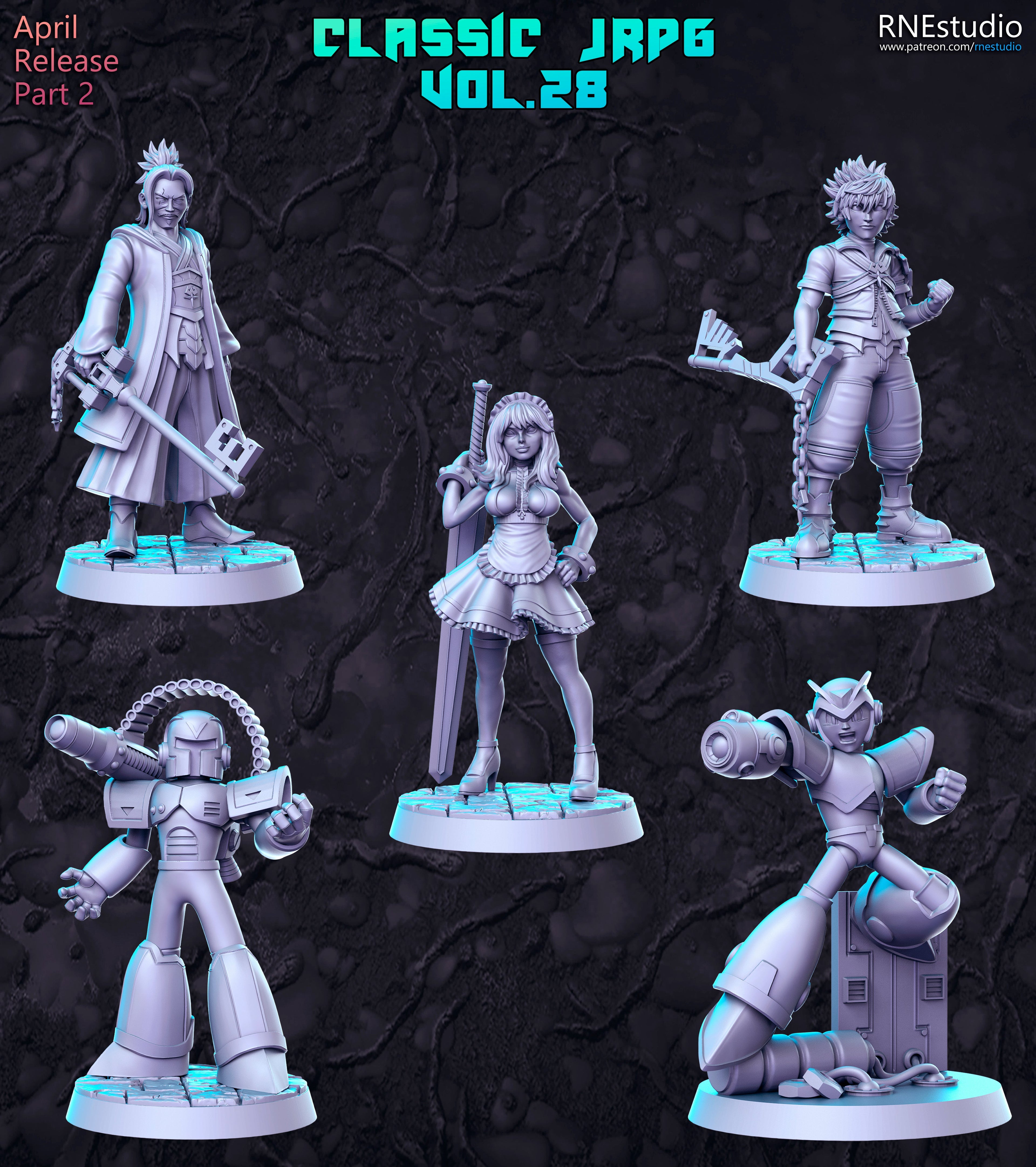 Classic JRPG Vol 28 Miniatures | Fantasy Miniature | RN Estudio