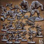 Arcanist Guild Miniatures (Full Set) | Fantasy D&D Miniature | Artisan Guild