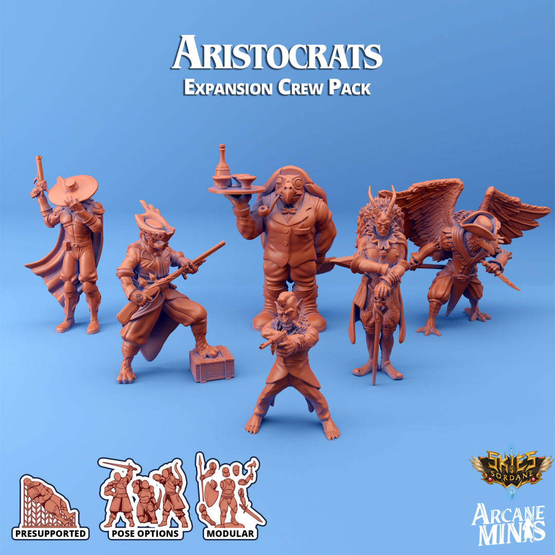 Aristocrats Crew (Expansion) | Skies of Sordane | Fantasy Miniature | Arcane Minis