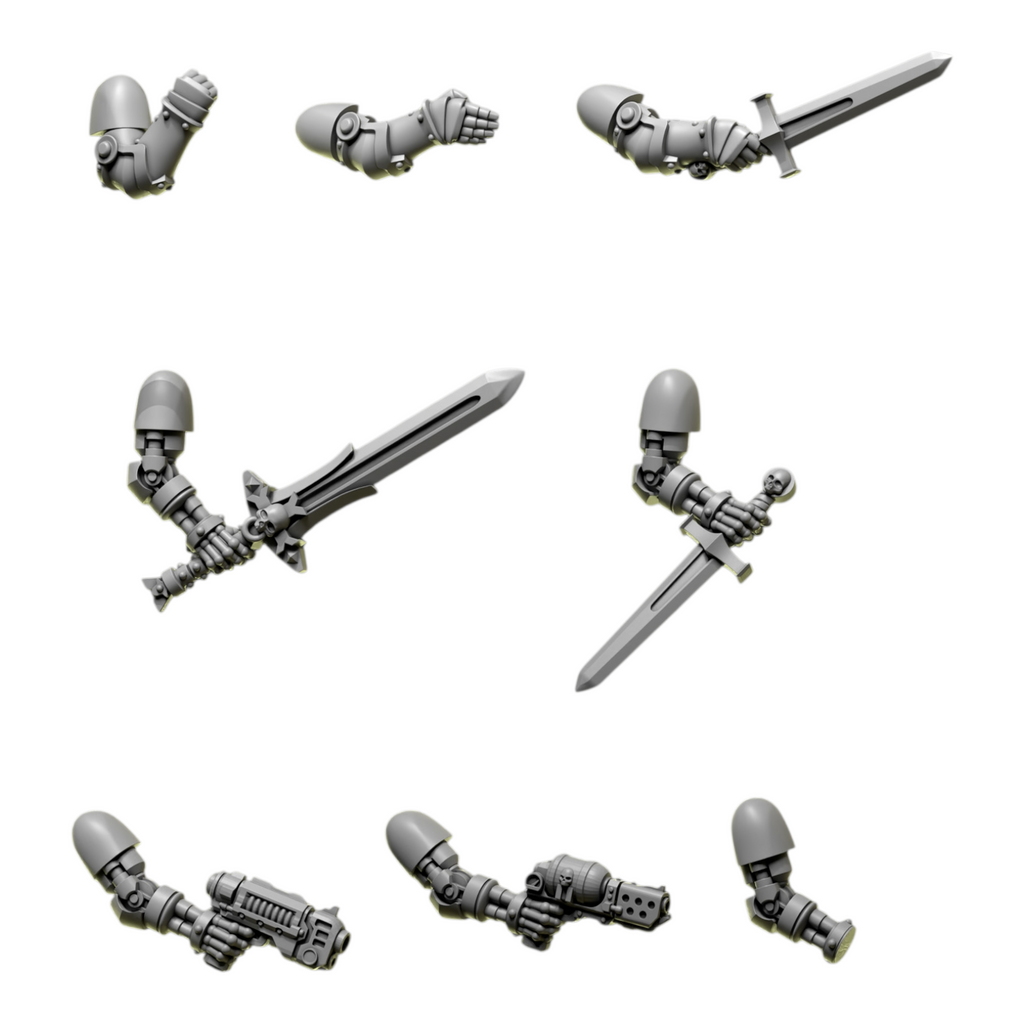 Bionic Arms Pack | Eternal Pilgrims | Conversion Bits For 28mm 32mm Sci-fi Marines