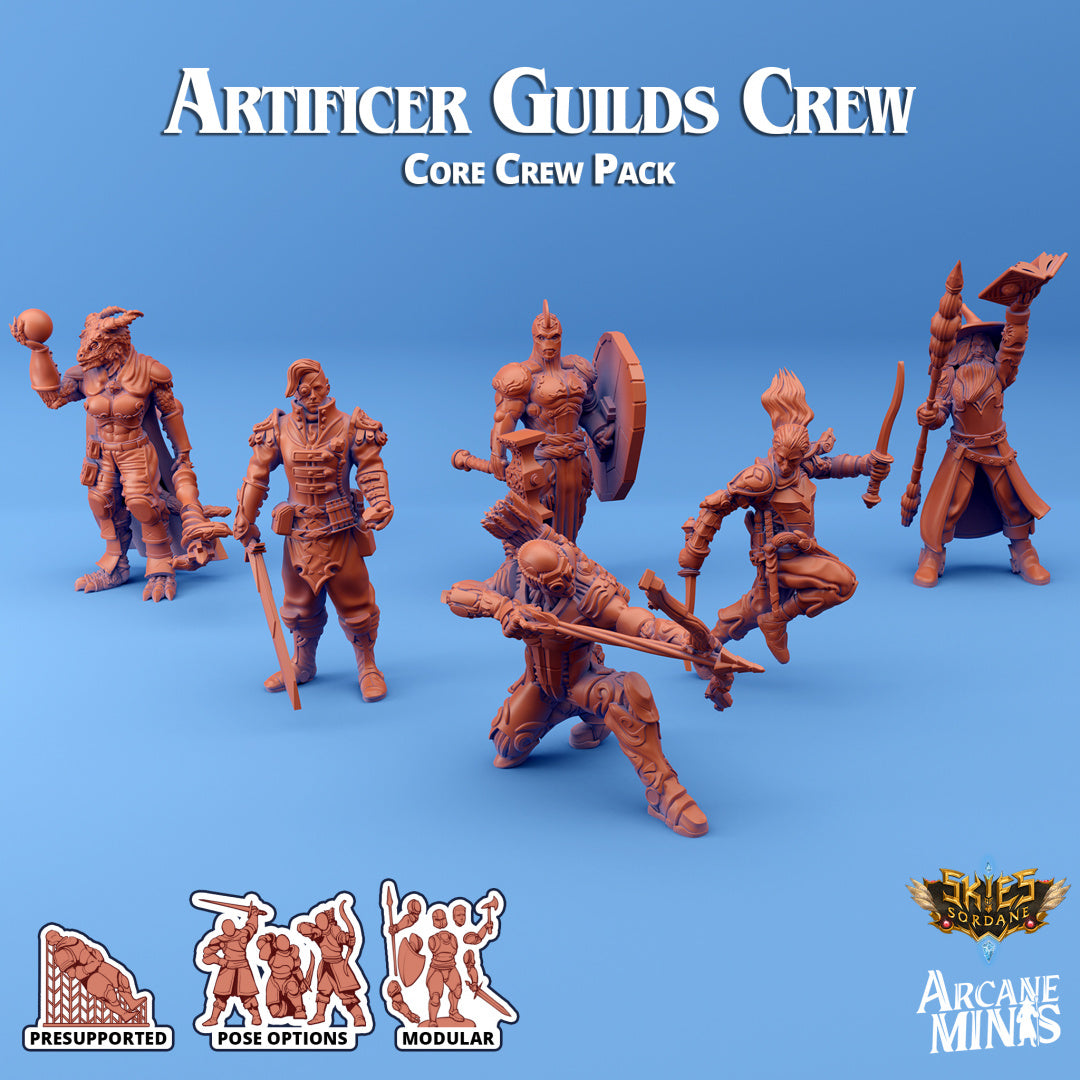 Artificer Guilds Crew | Skies of Sordane | Fantasy Miniature | Arcane Minis