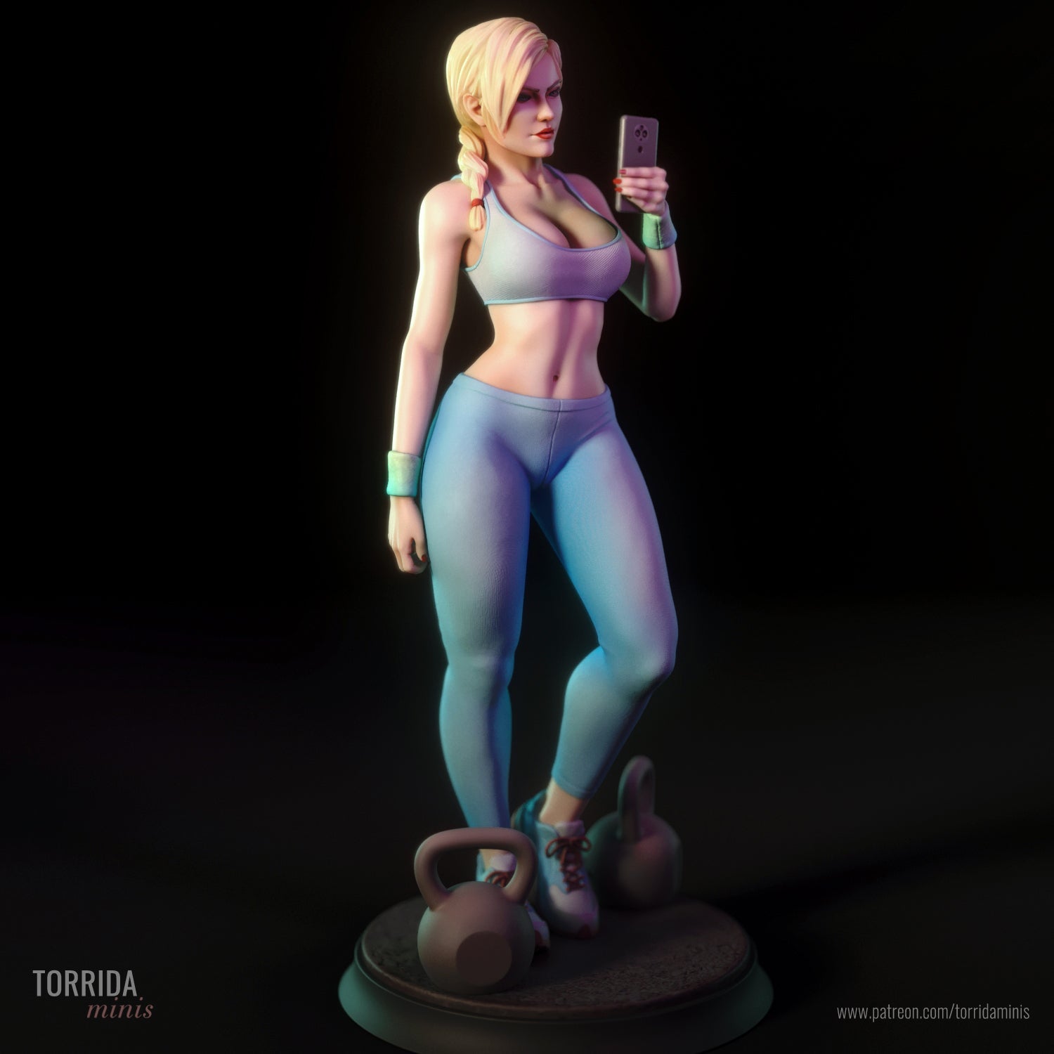 Ashley | Pin-Up Statue Fan Art Miniature Unpainted | Torrida Minis