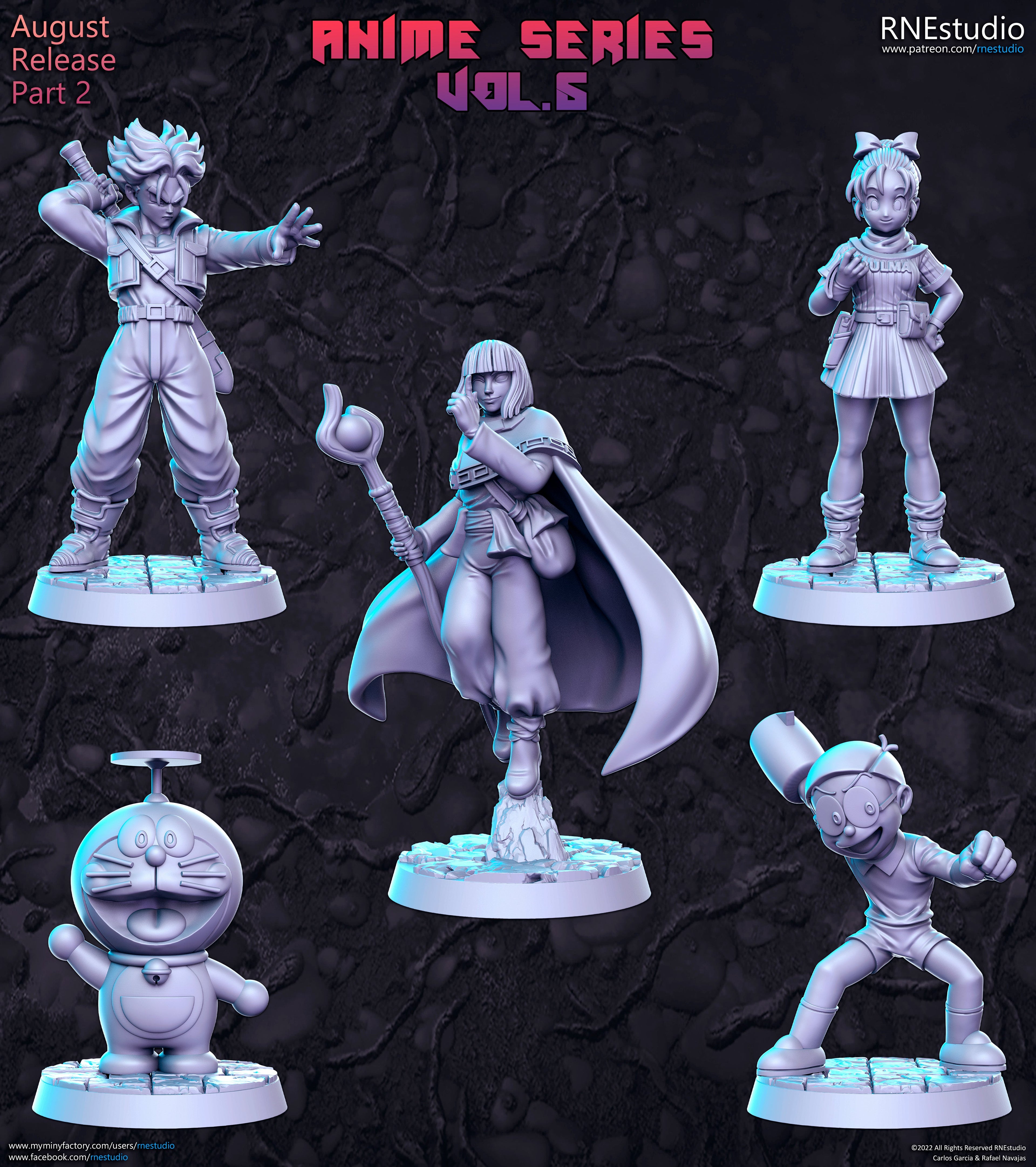 Anime Series Vol 6 Miniatures | Fantasy Miniature | RN Estudio