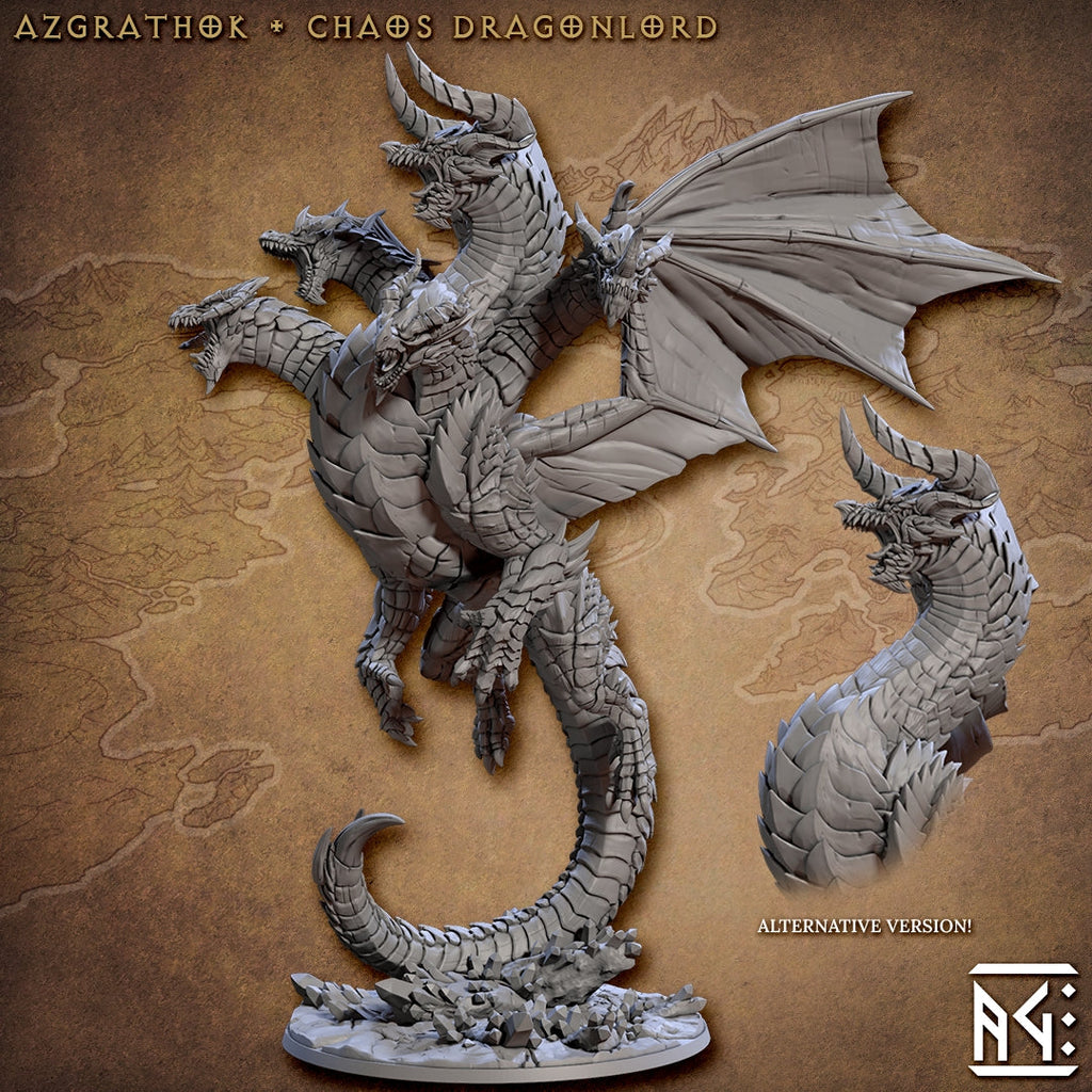 Azgrathok Chaos Dragonlord | Draconian Scourge | Fantasy D&D Miniature | Artisan Guild