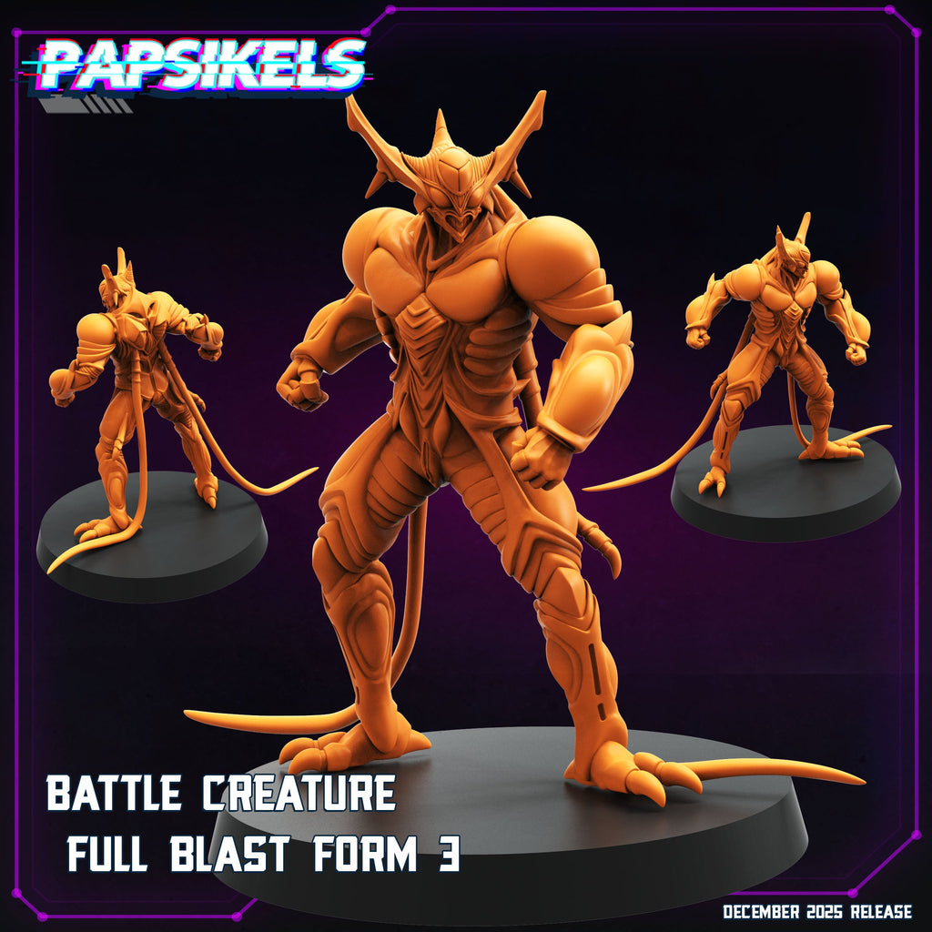 Cyberpunk Guyver Inspired Battle Creature Full Blast Form Miniatures Papsikels Resin RPG Model
