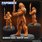 Blooded Skull Hunter Kwei | Papsikels | Hive Wars | 28mm or 32mm Scale | Resin Miniatures