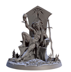 Baal on Throne Pin-Up | City of Intrigues | Fantasy D&D Miniature | Artisan Guild