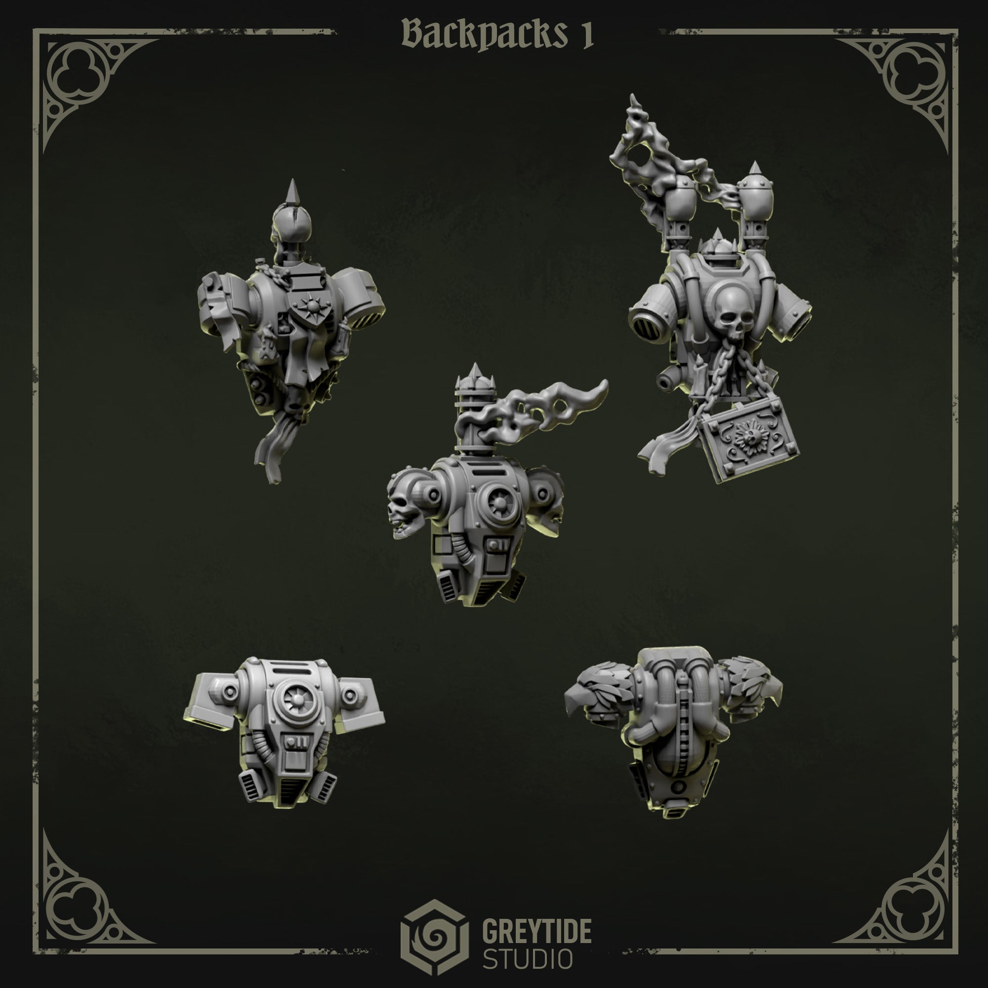 Backpacks 1 | Eternal Pilgrims | Conversion Bits For 28mm 32mm Sci-fi Marines
