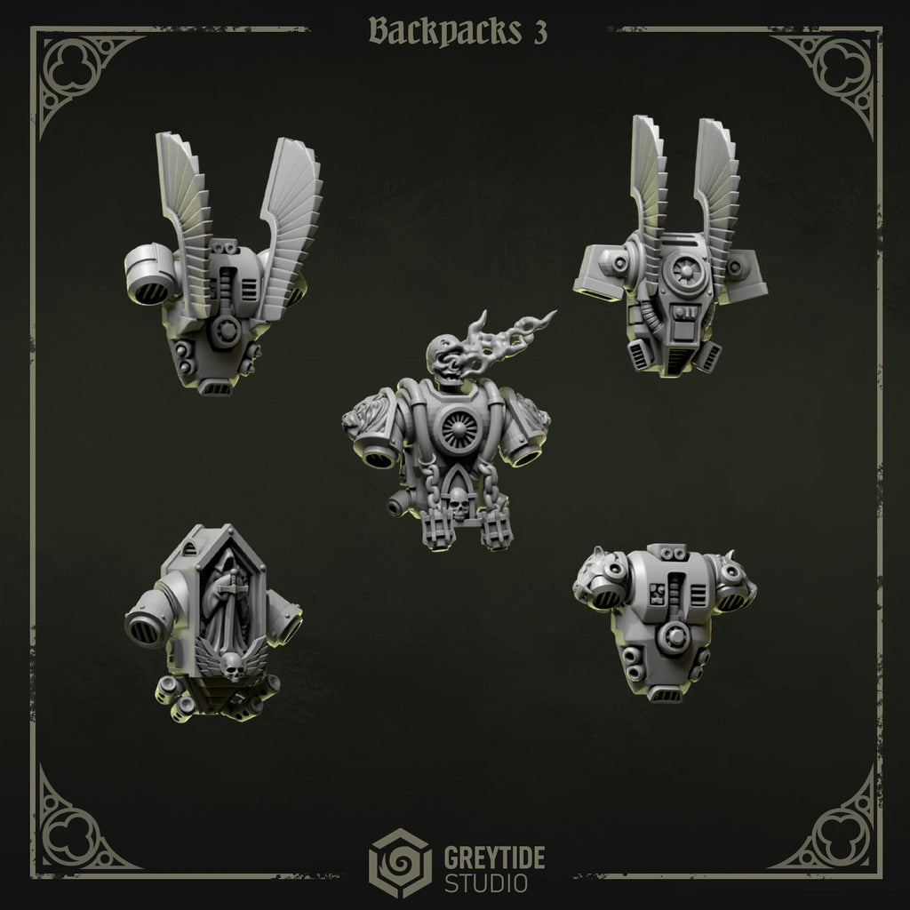 Backpacks | Eternal Pilgrims | Conversion Bits For 28mm 32mm Sci-fi Marines