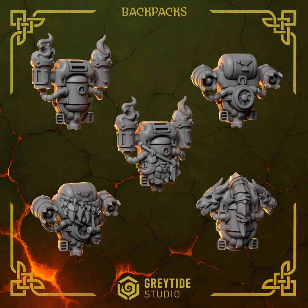 Backpacks Anvil Wardens Conversion Bits For 28mm 32mm Sci-fi Space Knights