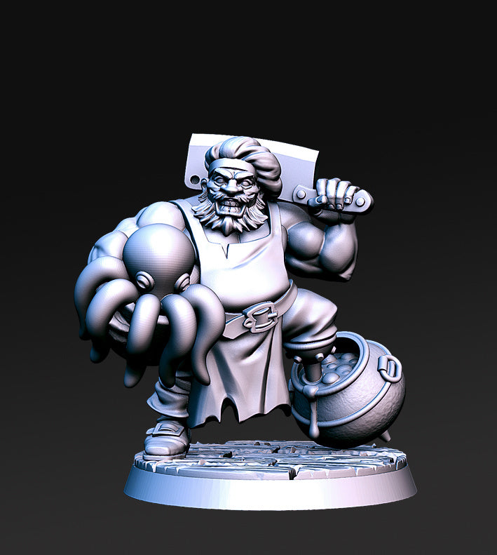 Pirate Chef Badolff Peg Leg | Sailing the Seas | Fantasy Miniature | RN Estudio