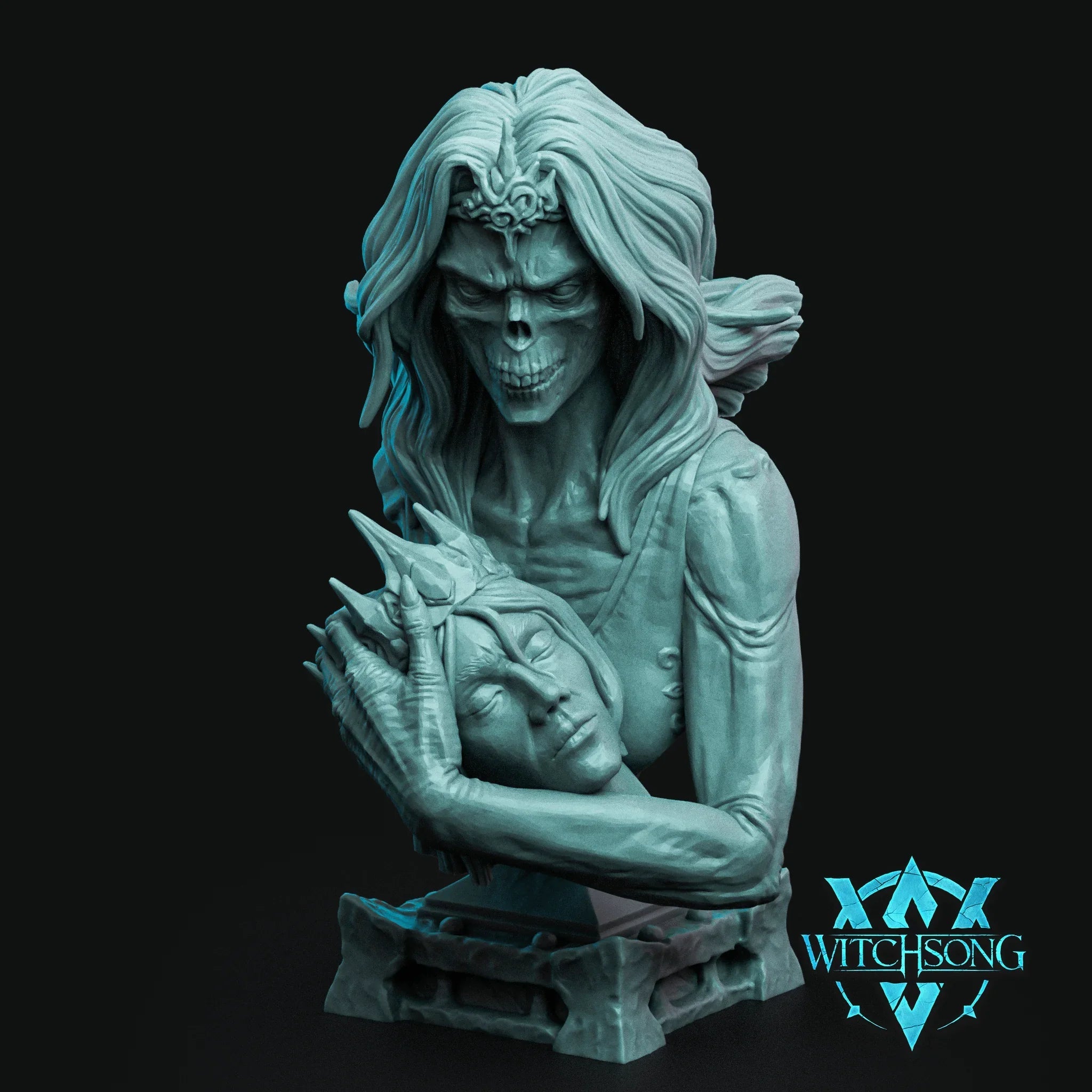 Banshee Queen Bust – 12K Resin D&D Display Piece (With Base)