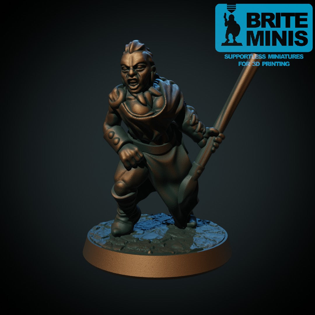 Female Barbarian With A Spear