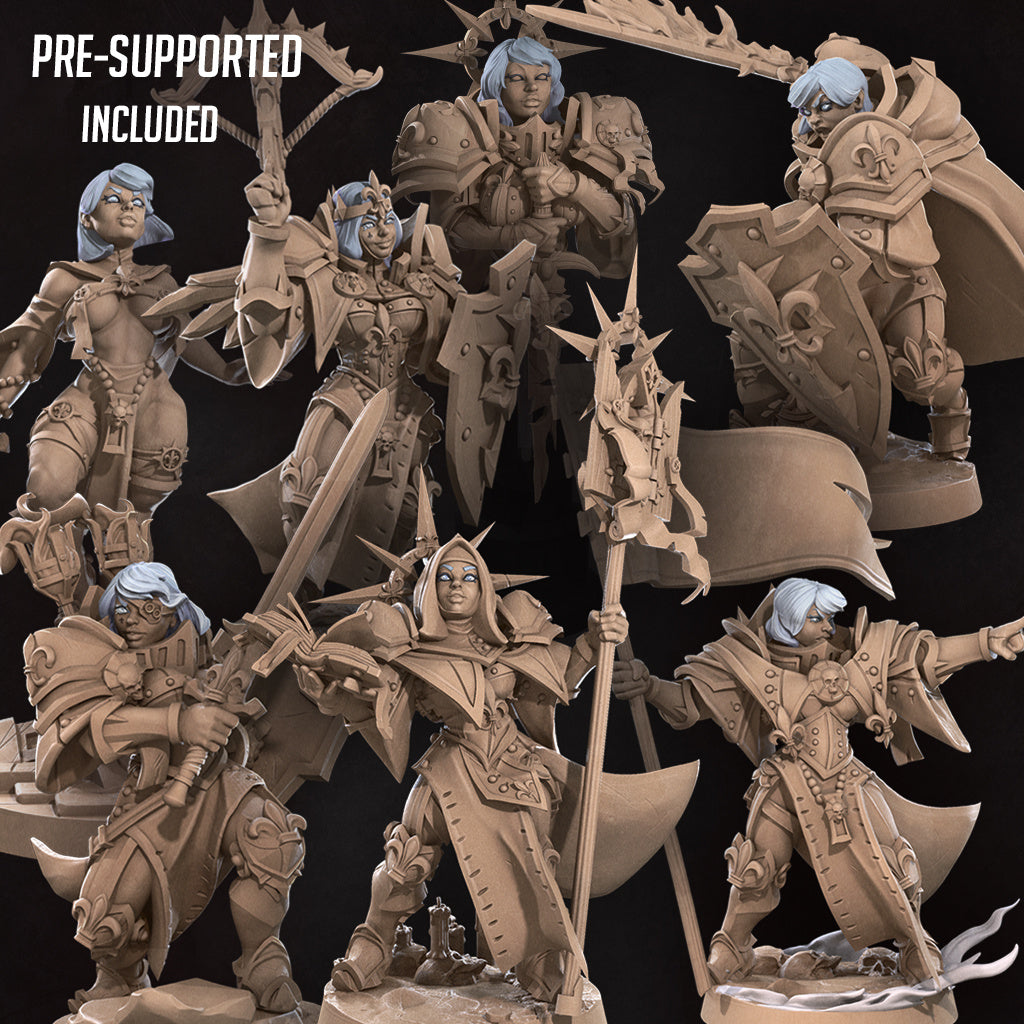 Battle Sisters Part 2 Miniatures (Full Set) | Fantasy Miniature | Bite the Bullet