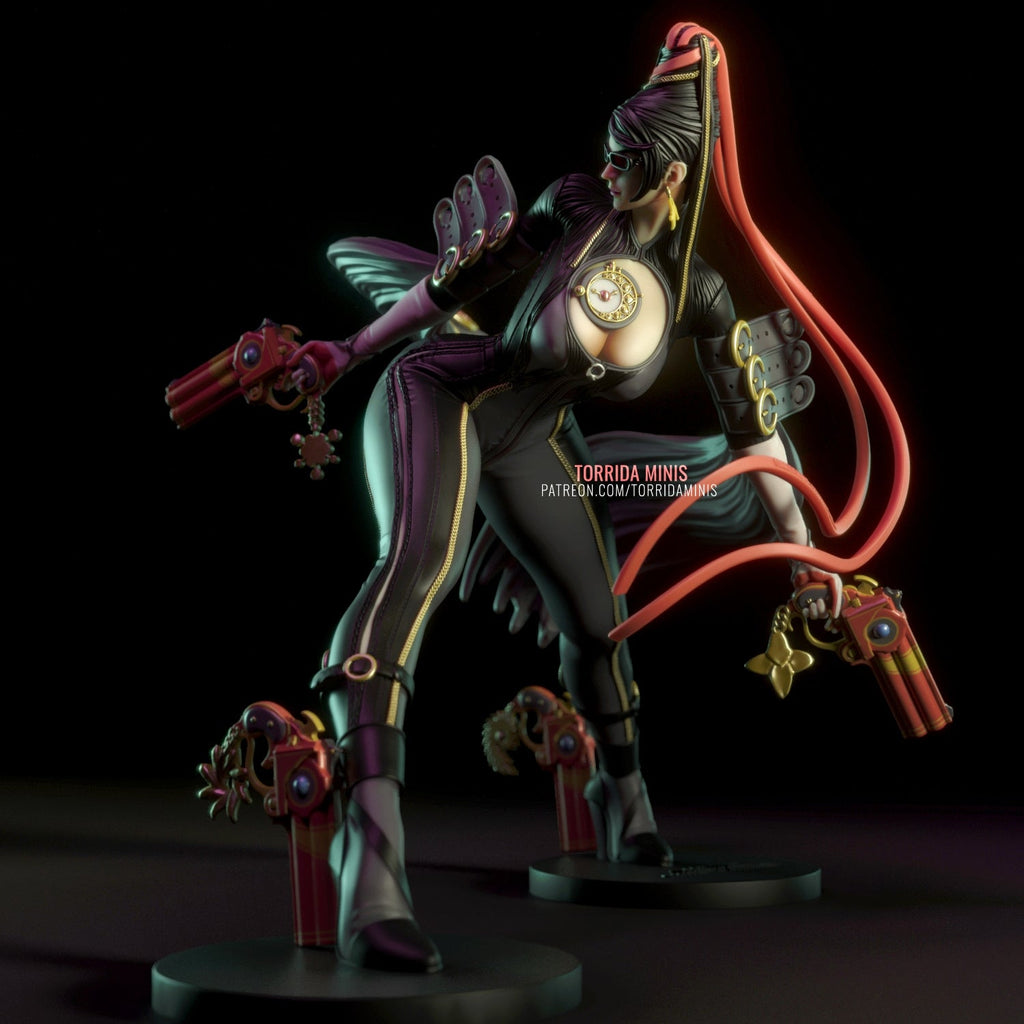 Bayonetta | Pin-Up Statue Fan Art Miniature Unpainted | Torrida Minis