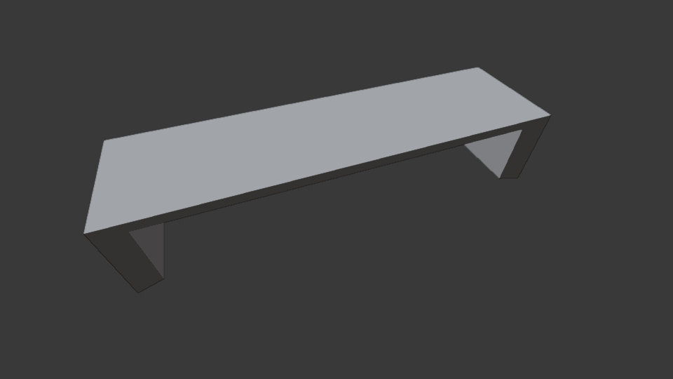 1:64 Modern Style Bench Seat, Type 3