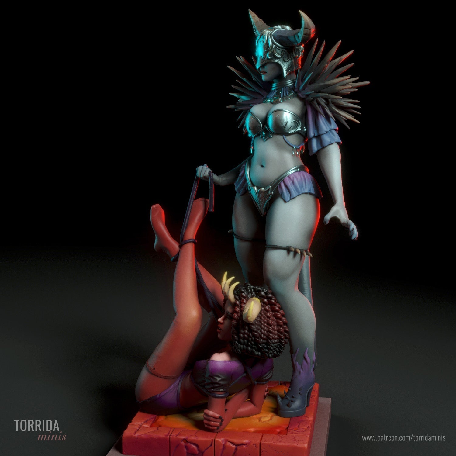 Bilha | Pin-Up Statue Fan Art Miniature Unpainted | Torrida Minis