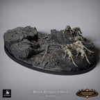 🖤 The Black Dragon's Hunt | 12K Resin Epic Diorama with 2 Head Variants 🐲